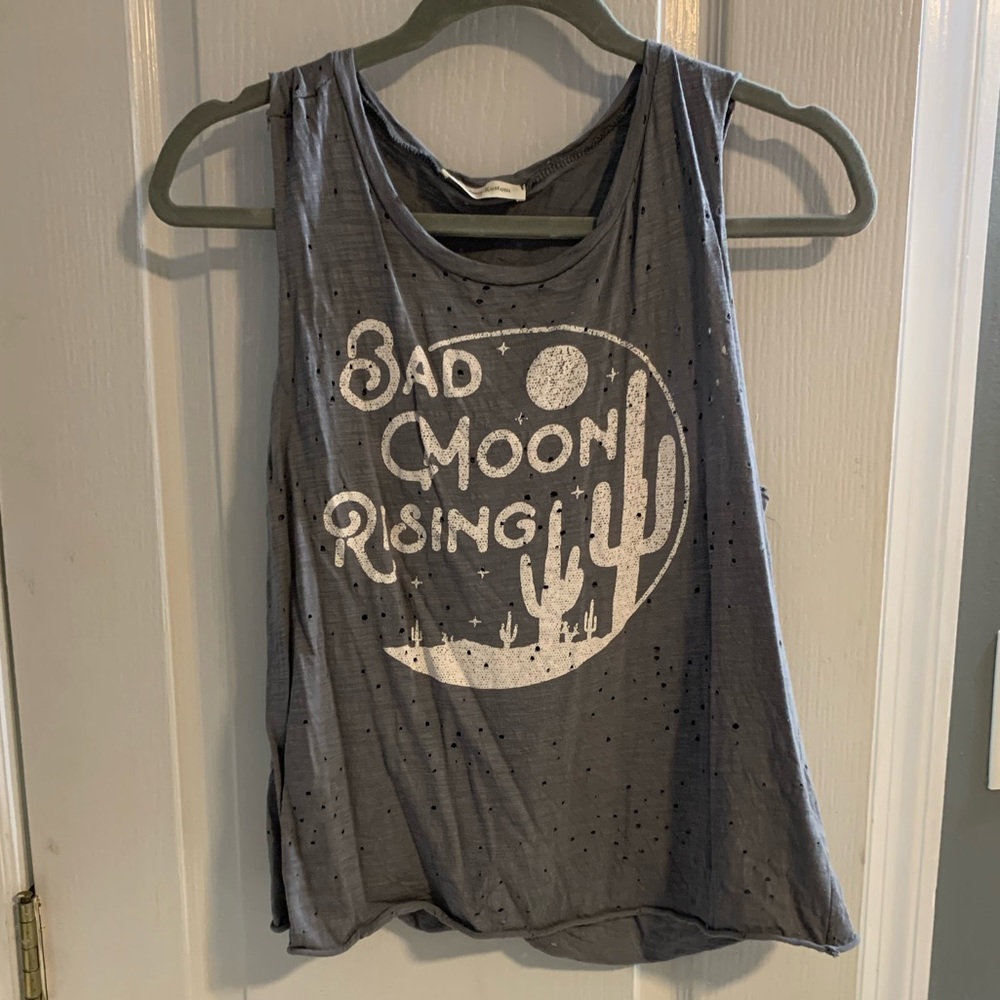 Gray boutique crop tank, size large